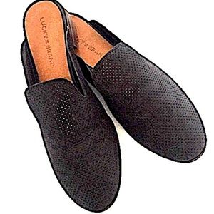 LUCKY BRAND Perforated Leather Mules